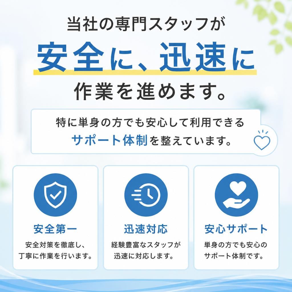 迅速・安全な引っ越し作業