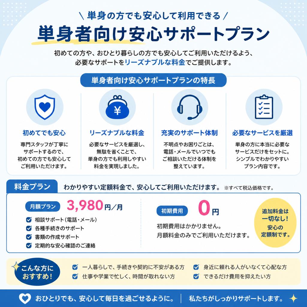 4. 単身者向けプランの魅力