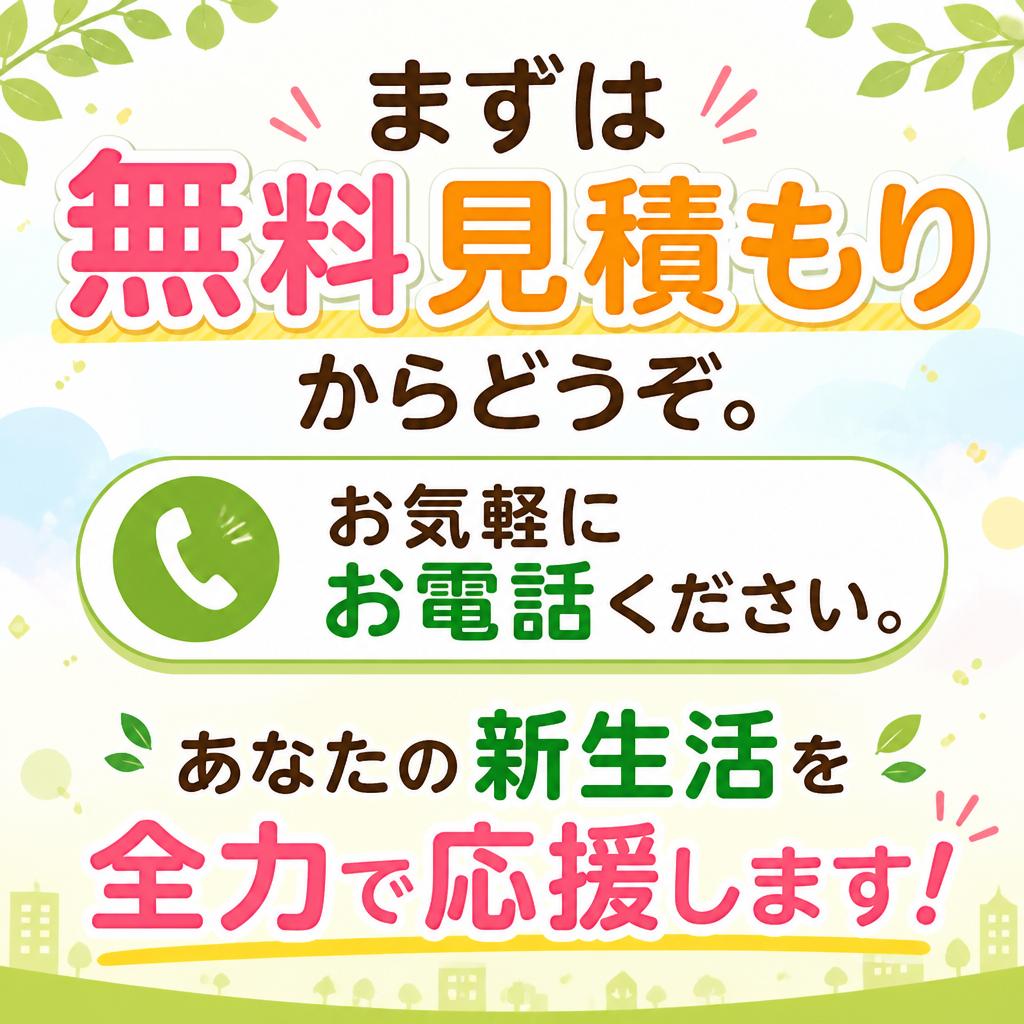 今すぐ問い合わせて新生活をスタート！