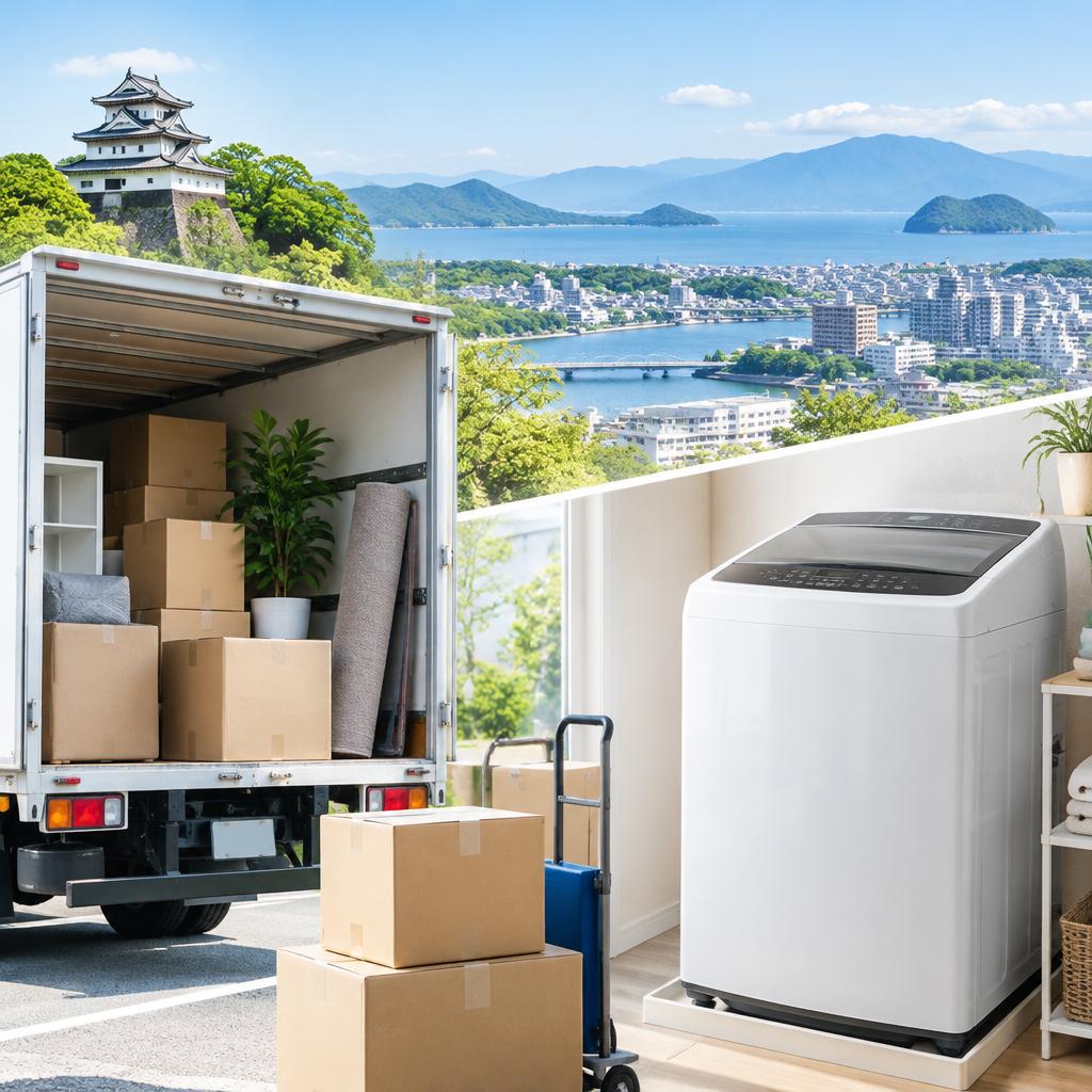 佐賀で洗濯機も引越しも、賢く安く。新生活をスムーズに始めるならR引越しサービスへ